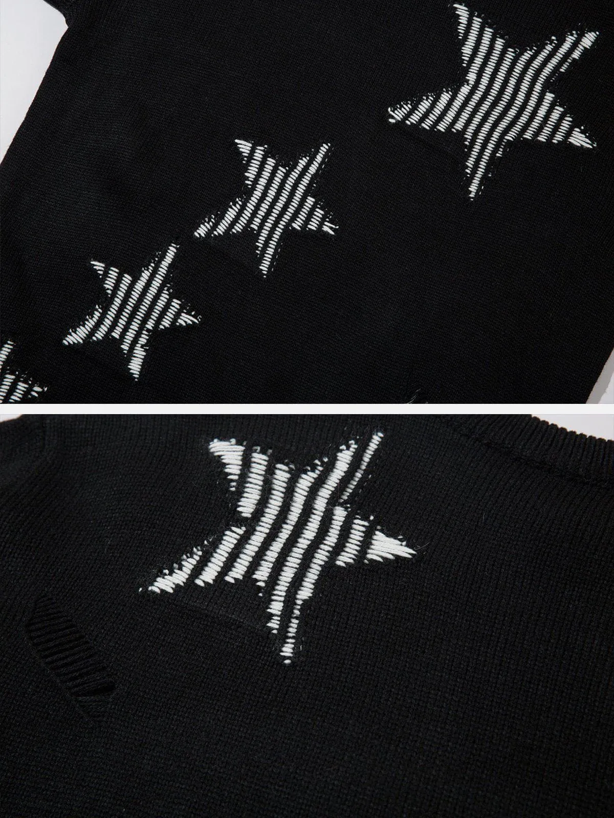 Aelfric Eden Distressed Cut Out Star Sweater sold by Aelfric Eden product image thumbnail 5