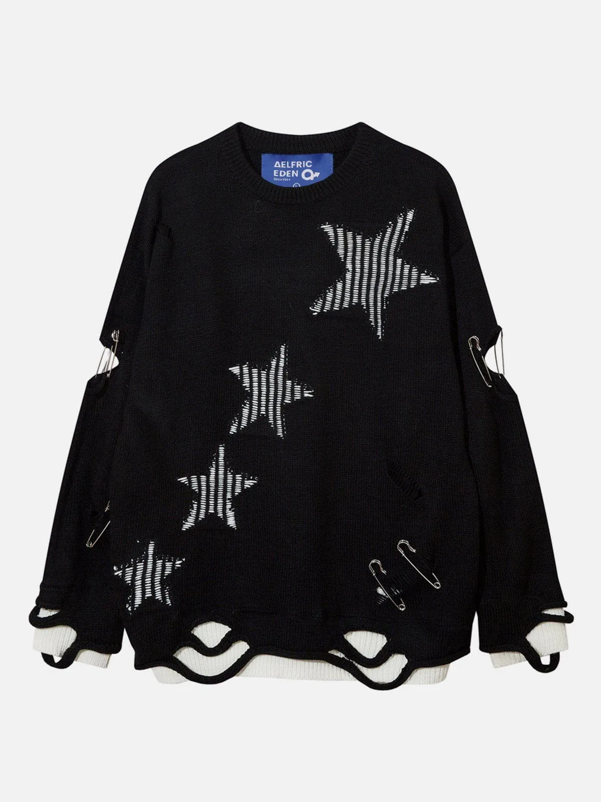 Aelfric Eden Distressed Cut Out Star Sweater sold by Aelfric Eden