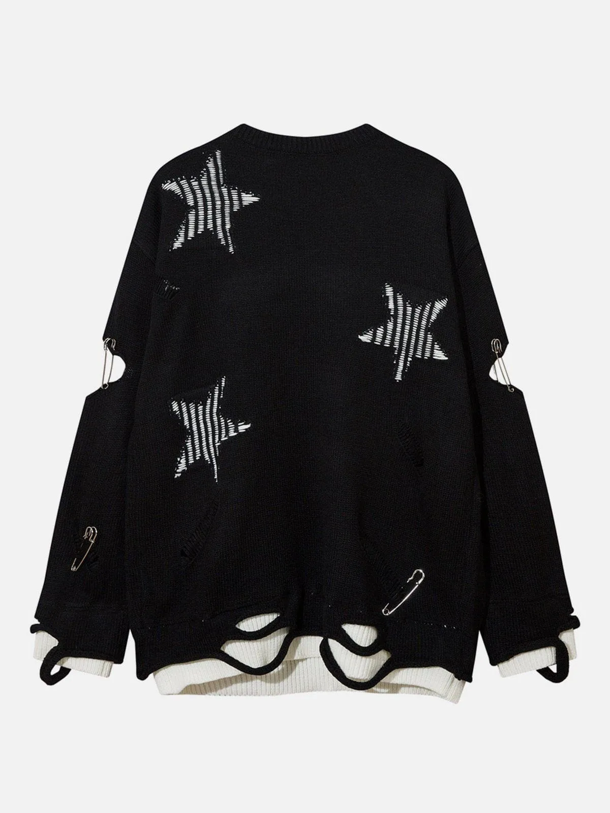 Aelfric Eden Distressed Cut Out Star Sweater sold by Aelfric Eden product image thumbnail 3