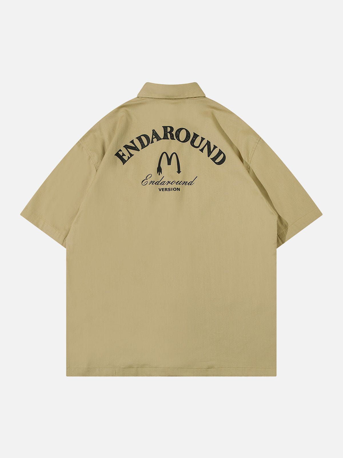 Aelfric Eden Letters Embroidery Short Sleeve Shirts sold by Aelfric Eden product image thumbnail 2