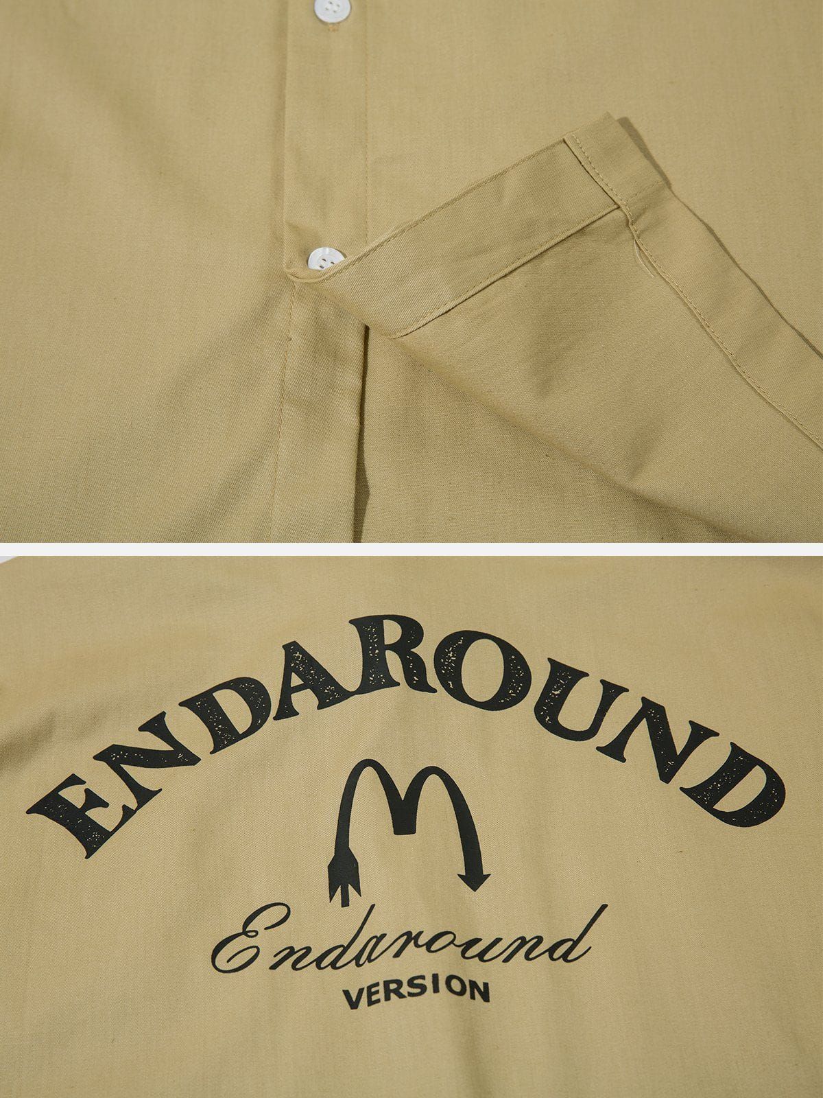 Aelfric Eden Letters Embroidery Short Sleeve Shirts sold by Aelfric Eden product image thumbnail 5