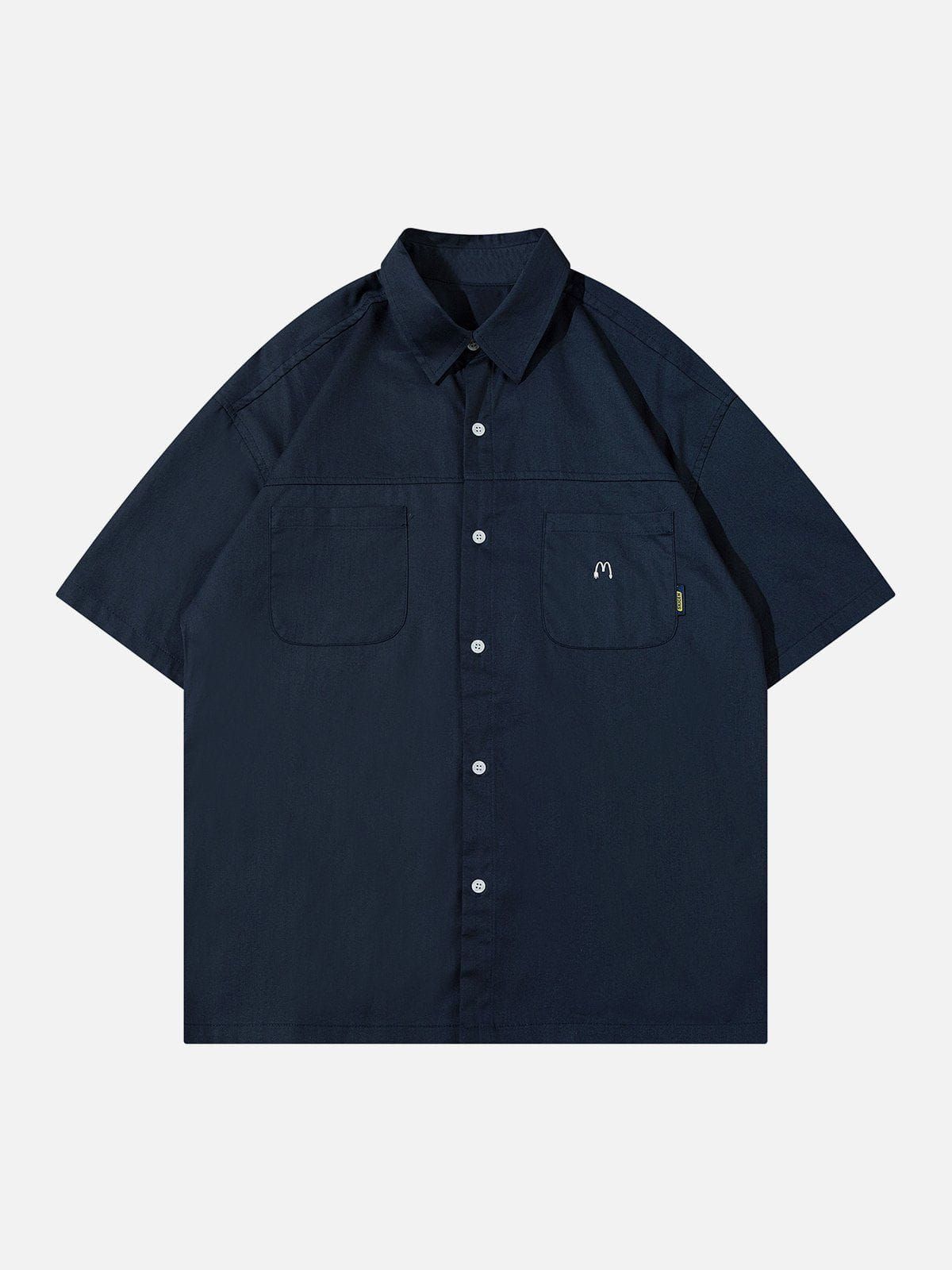 Aelfric Eden Letters Embroidery Short Sleeve Shirts sold by Aelfric Eden product image thumbnail 3