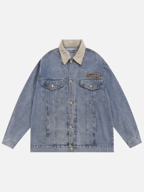 Aelfric Eden Basic Patchwork Denim Jacket sold by Aelfric Eden