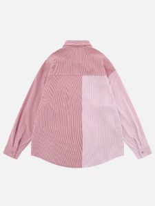 Aelfric Eden Color Blocking Tie Long Sleeve Shirt sold by Aelfric Eden