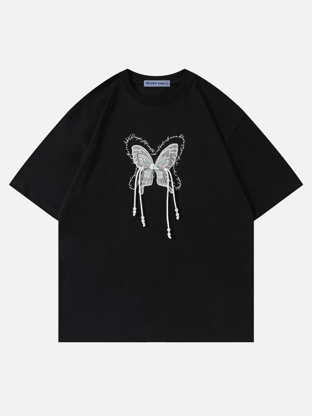 Aelfric Eden Strap Embroidery Butterfly Tee sold by Aelfric Eden