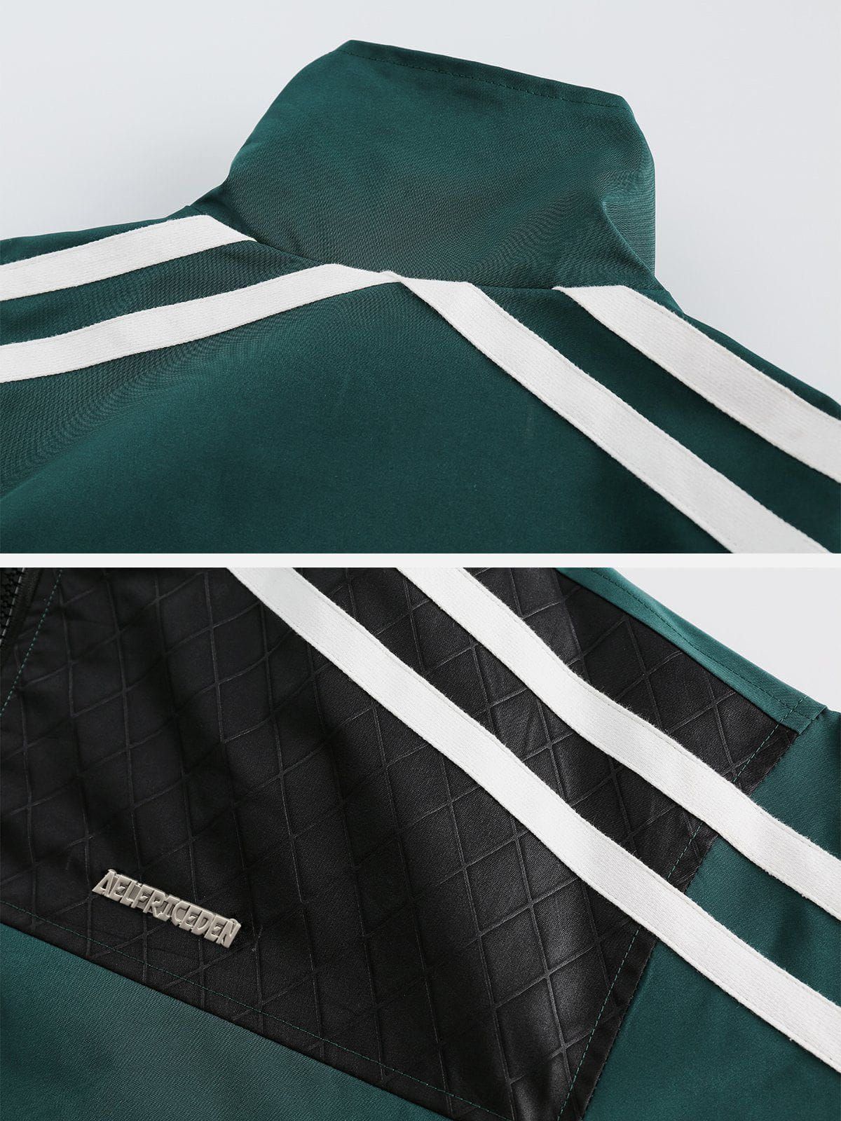 Aelfric Eden Patchwork Stripe Windbreaker Jacket | Parallel