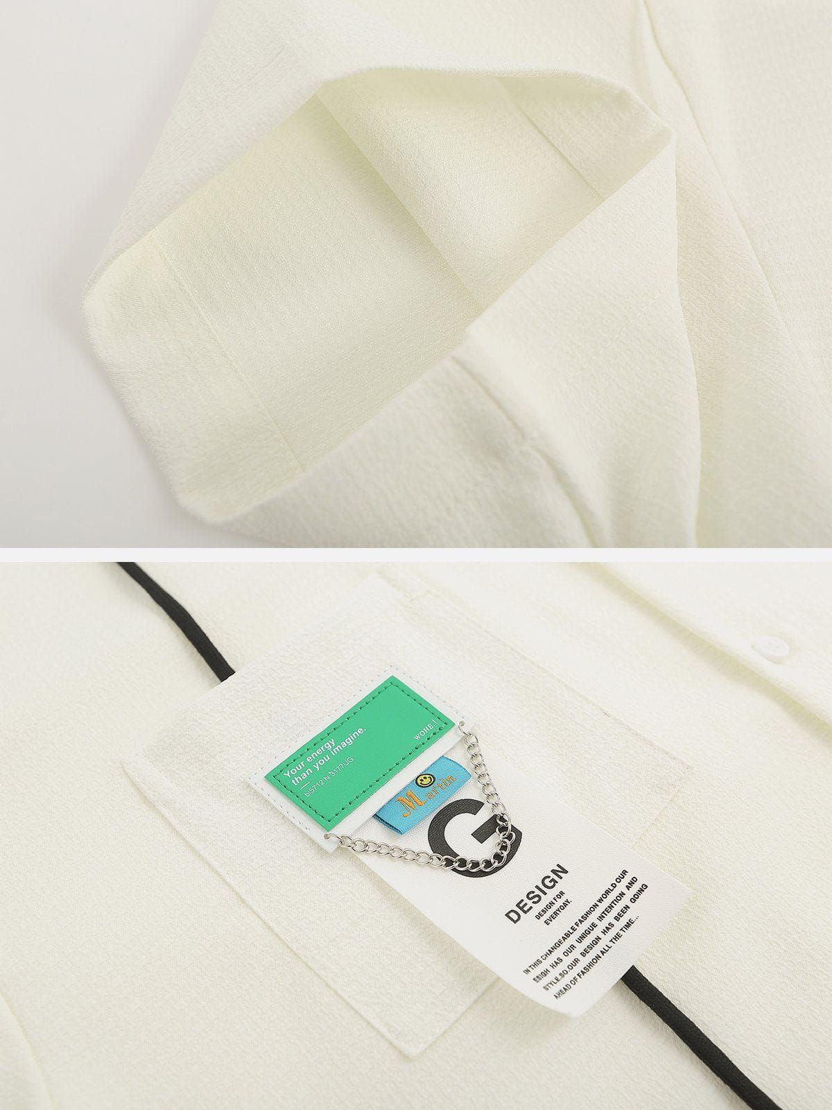 Aelfric Eden Contrast Strap Design Short Sleeve Shirts sold by Aelfric Eden product image thumbnail 8