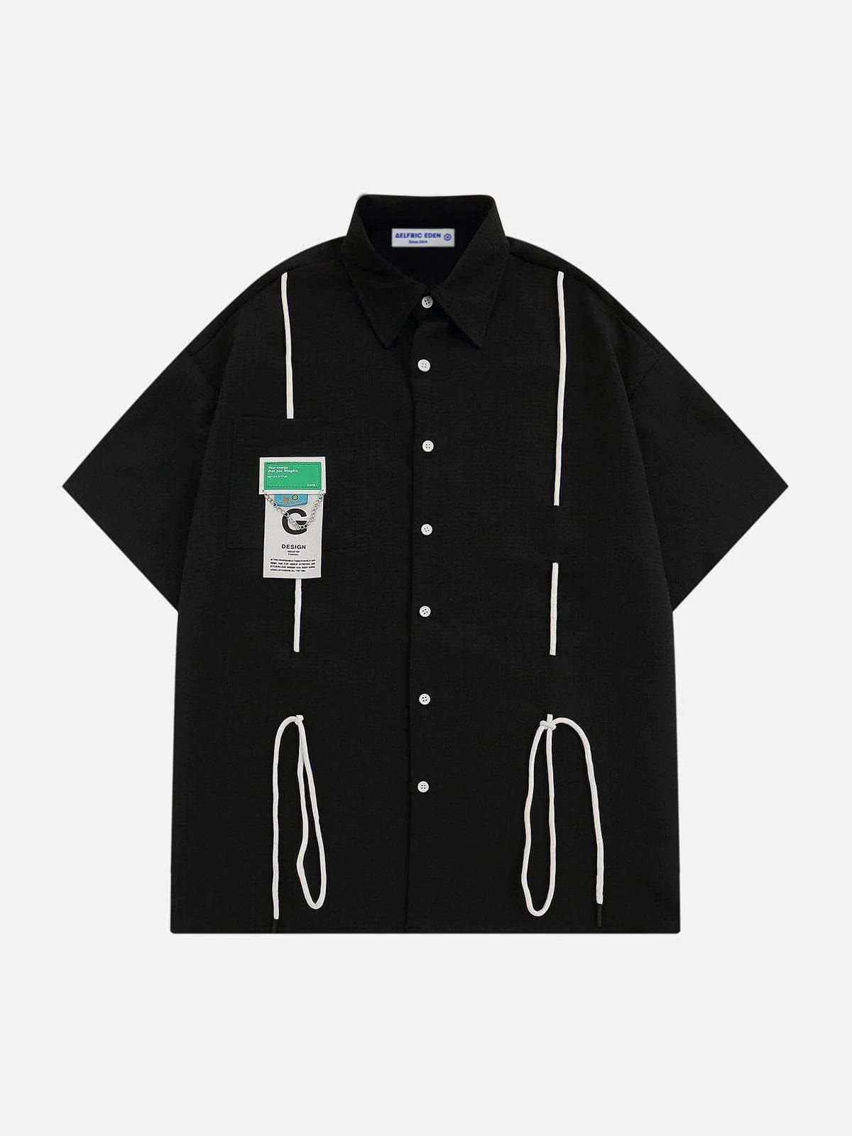 Aelfric Eden Contrast Strap Design Short Sleeve Shirts sold by Aelfric Eden product image thumbnail 5