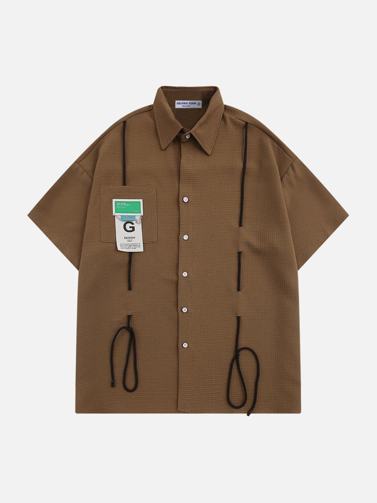 Aelfric Eden Contrast Strap Design Short Sleeve Shirts sold by Aelfric Eden product image thumbnail 3