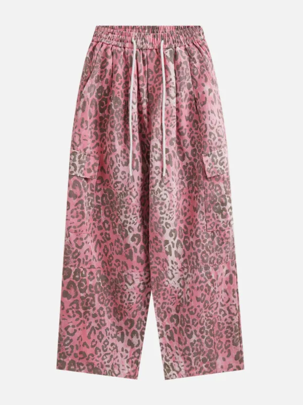 Aelfric Eden Pink Leopard Print Cargo Pants made by Aelfric Eden