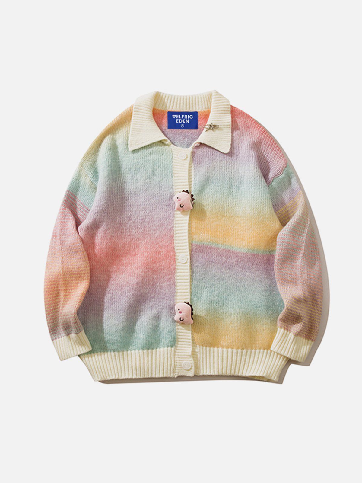 Aelfric Eden Rainbow Stripe Wool Blend Cardigan sold by Aelfric Eden