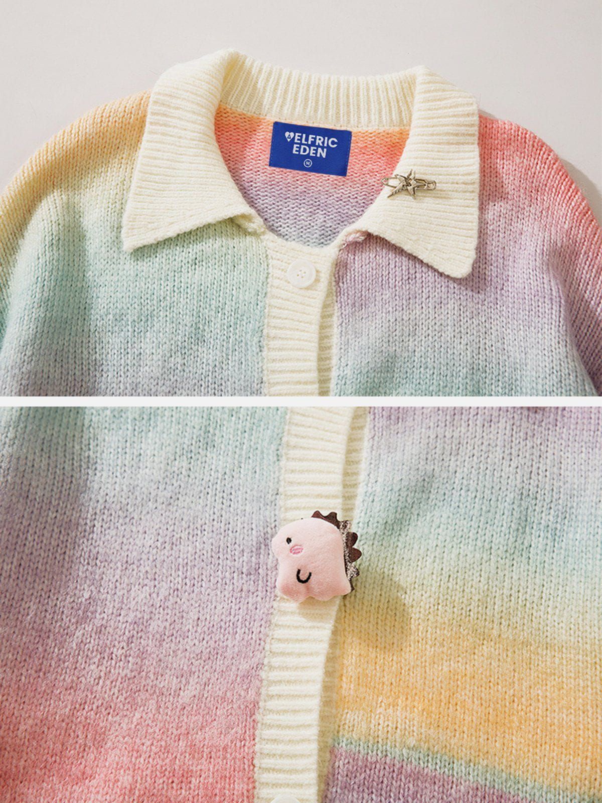 Aelfric Eden Rainbow Stripe Wool Blend Cardigan sold by Aelfric Eden product image thumbnail 3