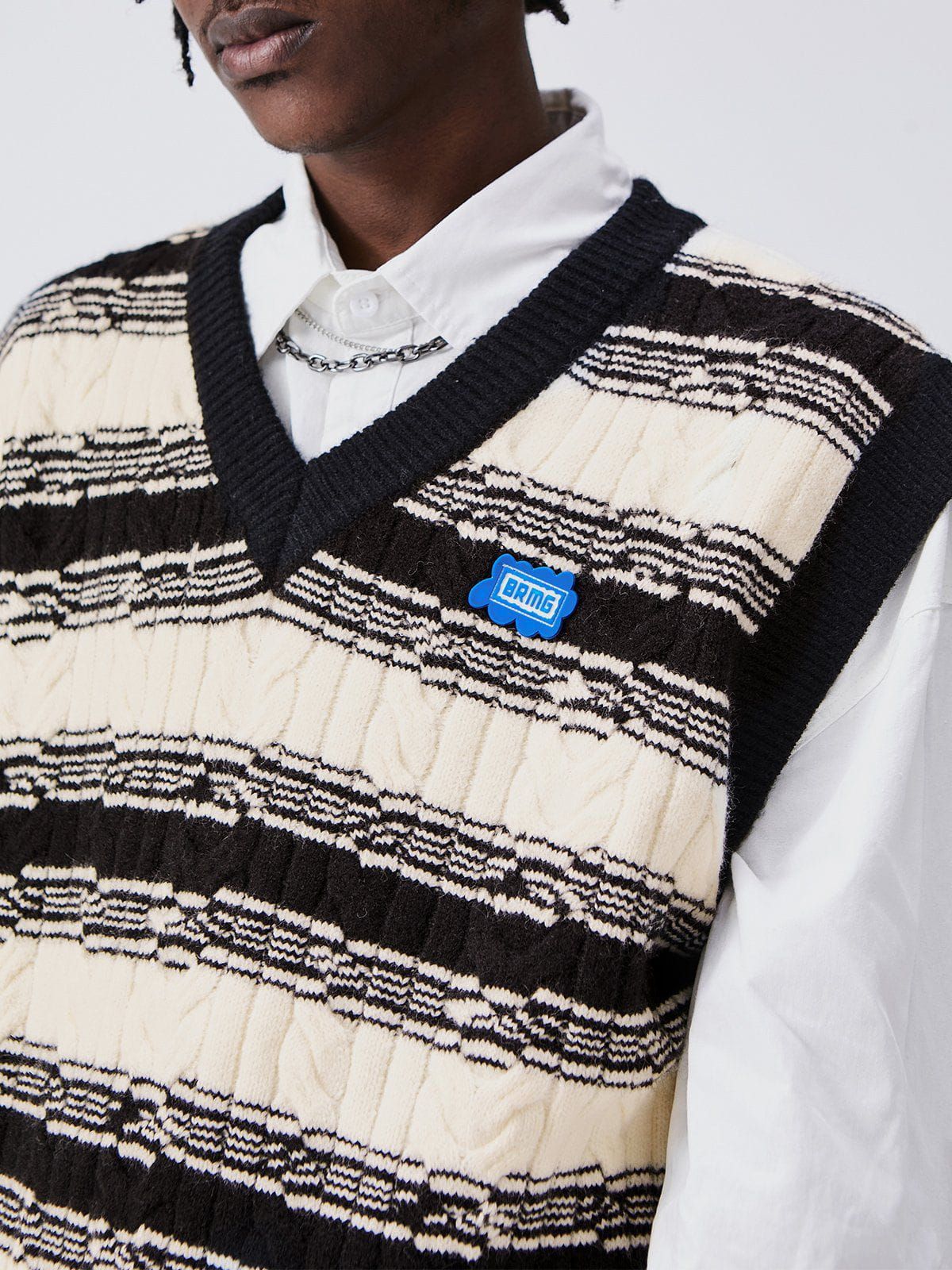 Aelfric Eden Colorblock Stripe Sweater Vest sold by Aelfric Eden product image thumbnail 6