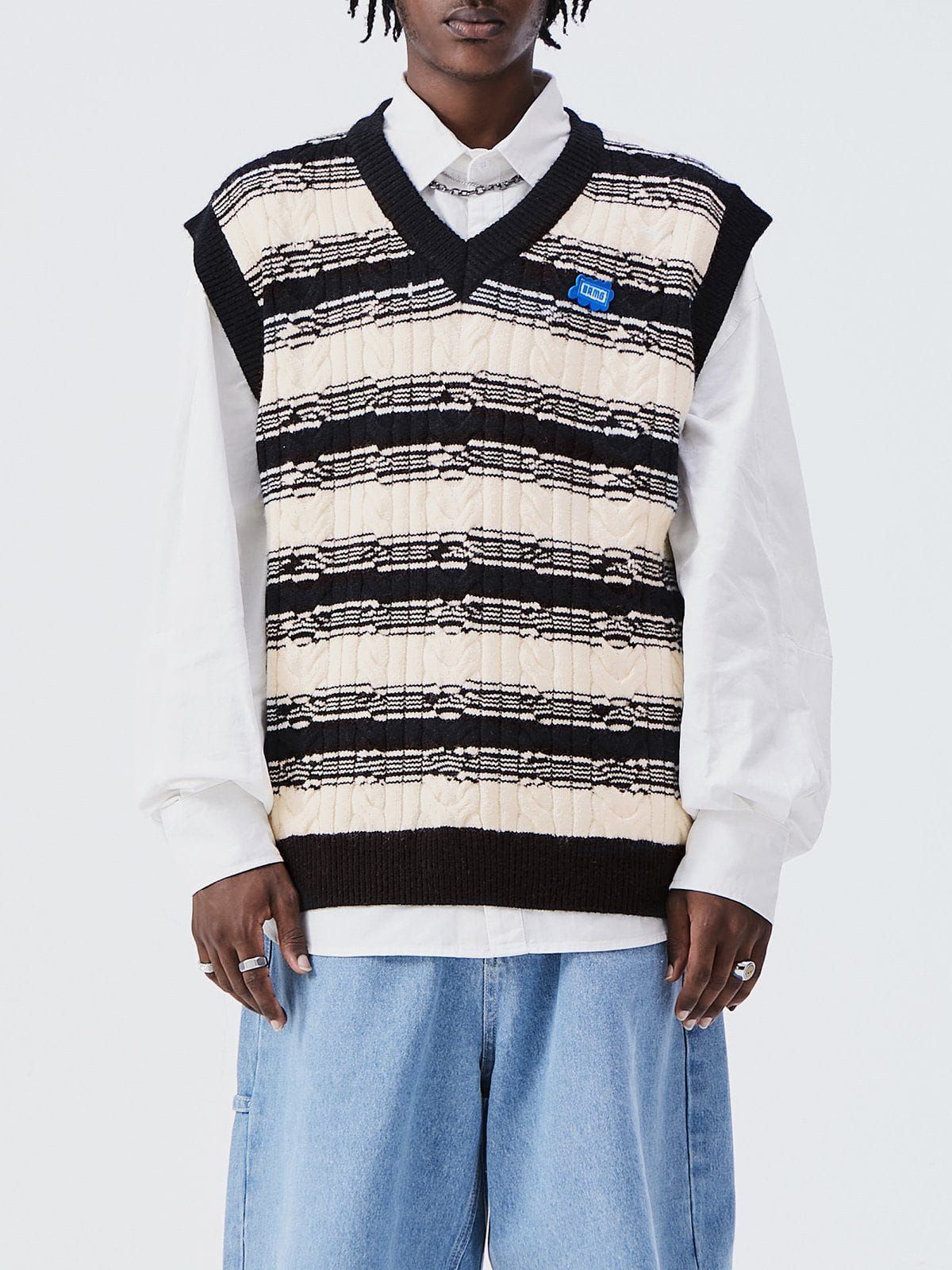 Aelfric Eden Colorblock Stripe Sweater Vest sold by Aelfric Eden product image thumbnail 5