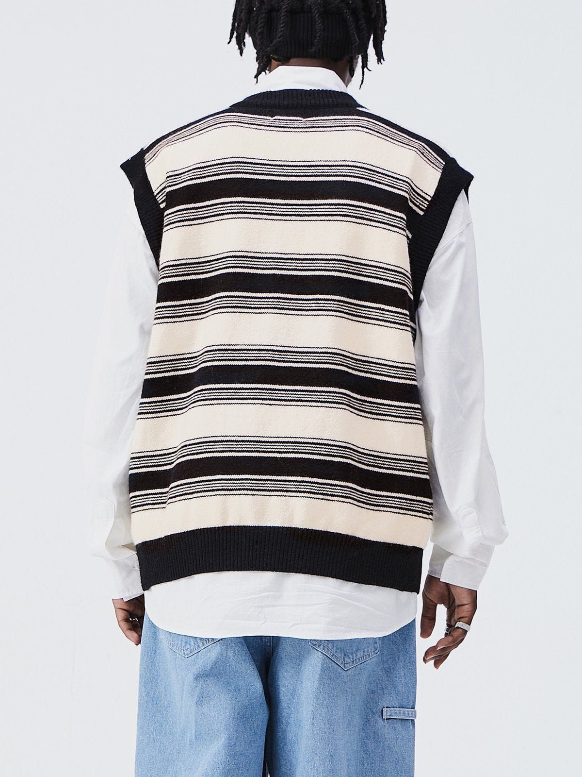 Aelfric Eden Colorblock Stripe Sweater Vest sold by Aelfric Eden product image thumbnail 7