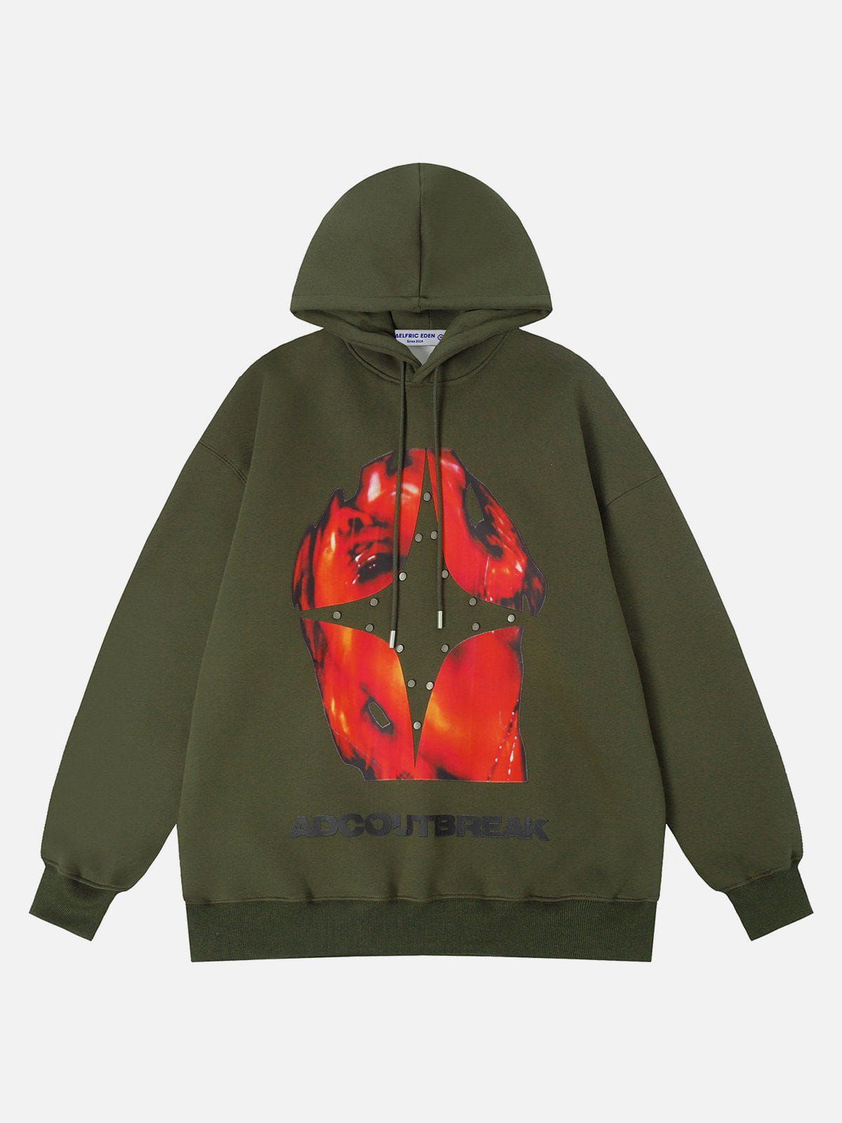 Aelfric Eden Rivet Heart Print Hoodie sold by Aelfric Eden product image thumbnail 3