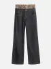 Aelfric Eden Leopard Print Waist Loose Jeans sold by Aelfric Eden