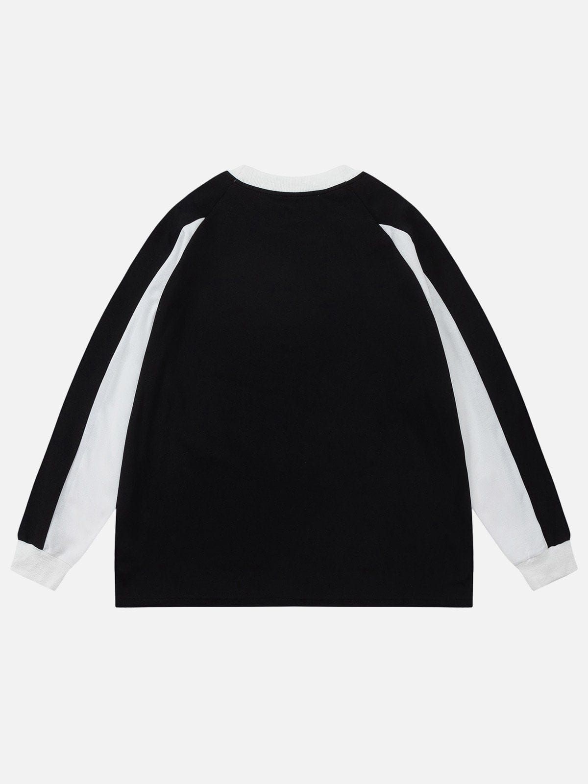 Aelfric Eden Black White Patchwork Sweatshirt sold by Aelfric Eden product image thumbnail 2