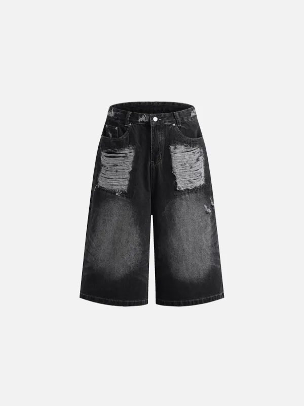 Aelfric Eden Distressed Washed Longlie Jorts sold by Aelfric Eden