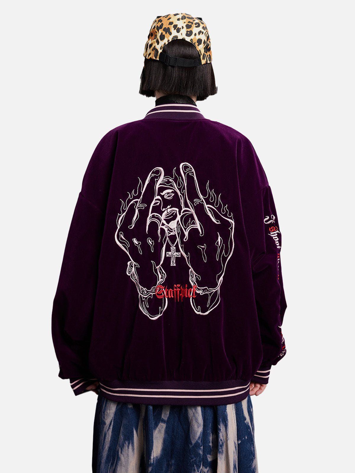 Aelfric Eden Flame Gesture Varsity Jacket sold by Aelfric Eden