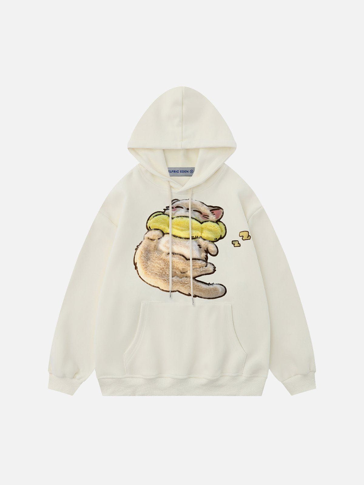 Aelfric Eden 3D Applique Embroidery Cat Hoodie sold by Aelfric Eden