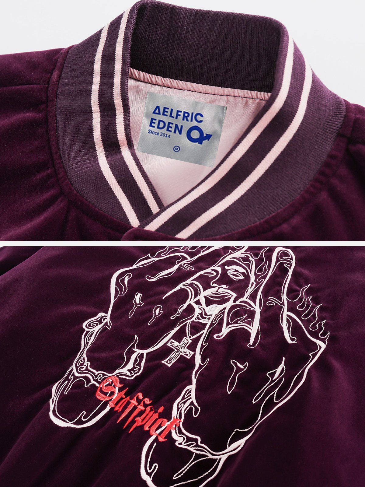 Aelfric Eden Flame Gesture Varsity Jacket sold by Aelfric Eden product image thumbnail 4