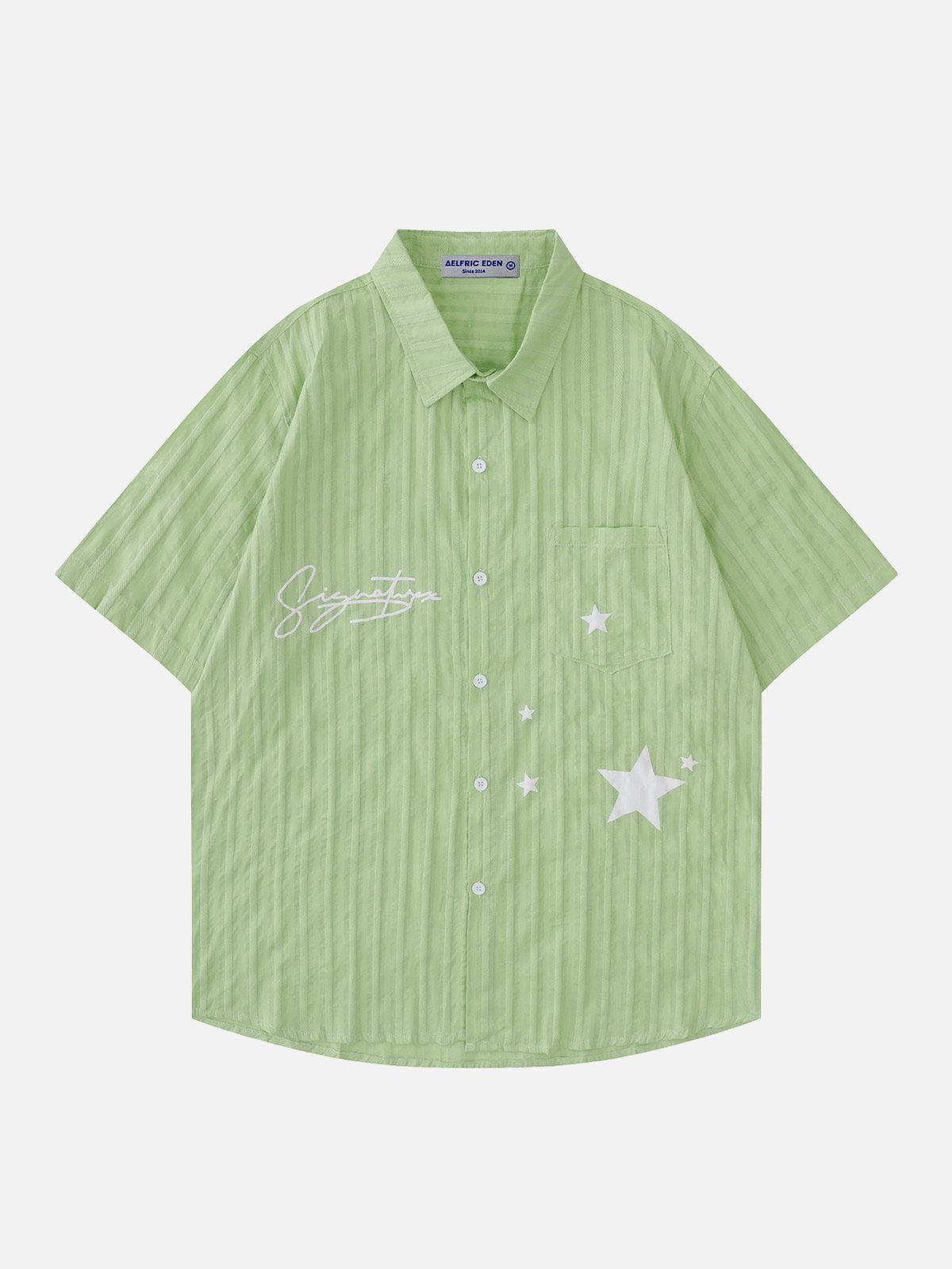 Aelfric Eden Striped Star Print Short Sleeve Shirts sold by Aelfric Eden product image thumbnail 2