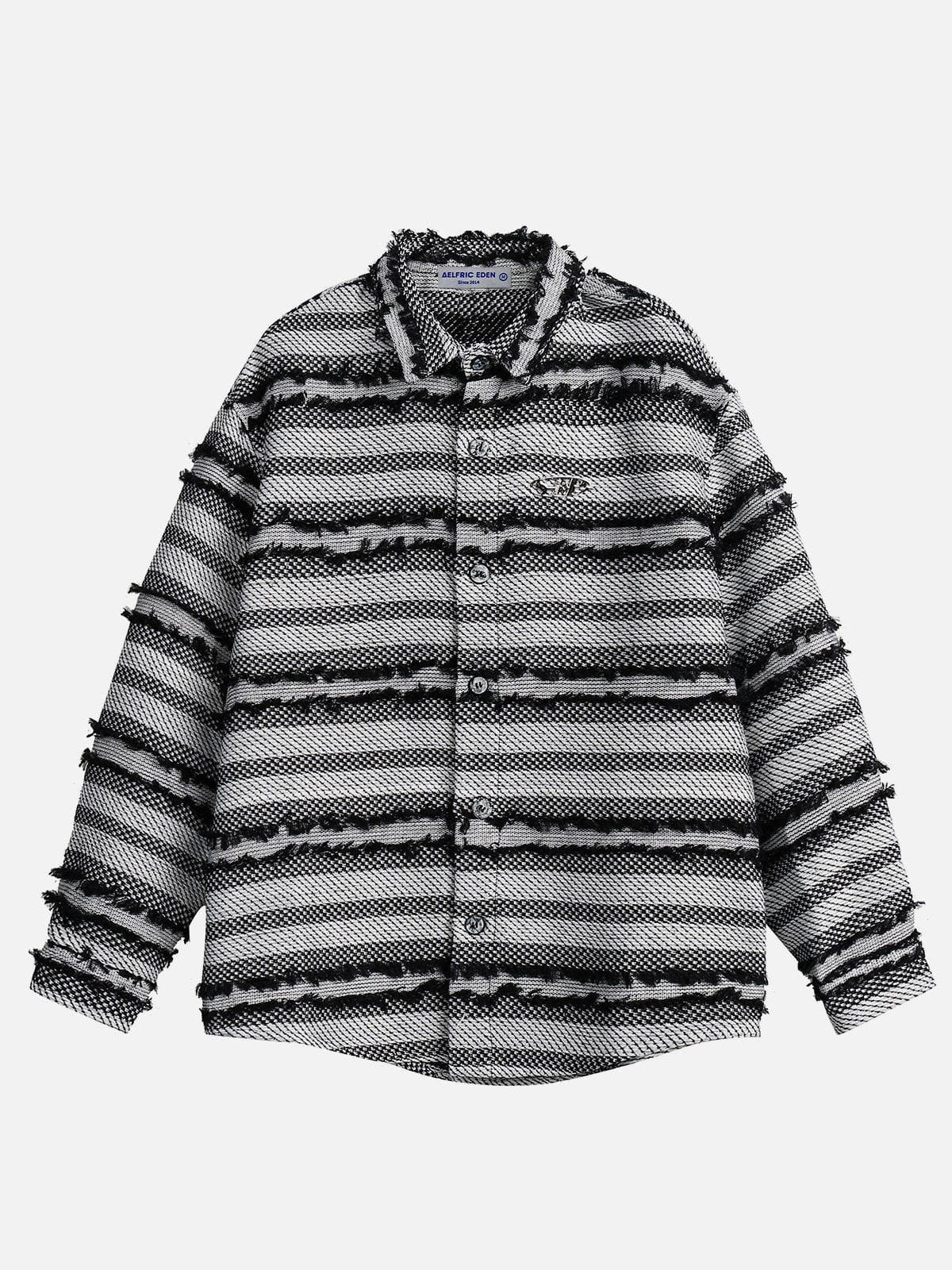 Aelfric Eden Striped Fringe Long Sleeve Shirt sold by Aelfric Eden product image thumbnail 2