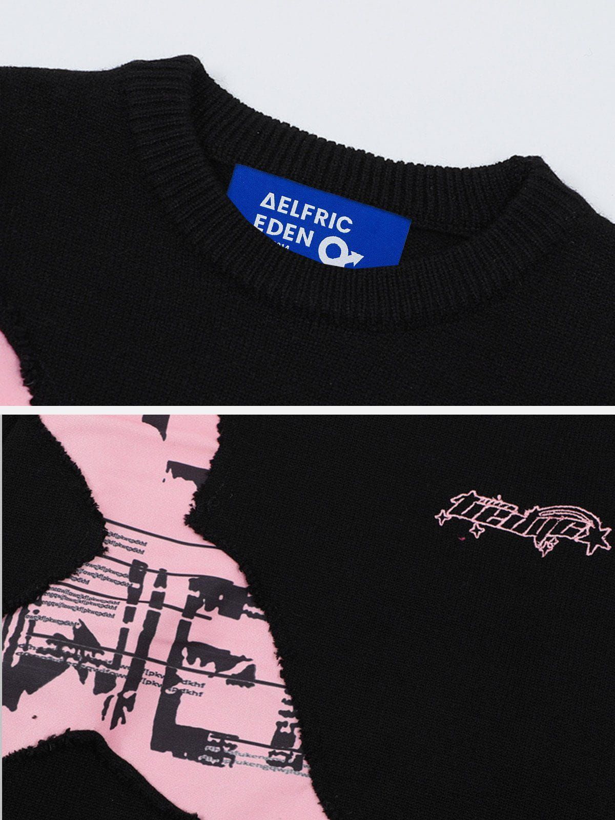 Aelfric Eden Color Blocking Patchwork Sweater sold by Aelfric Eden product image thumbnail 4