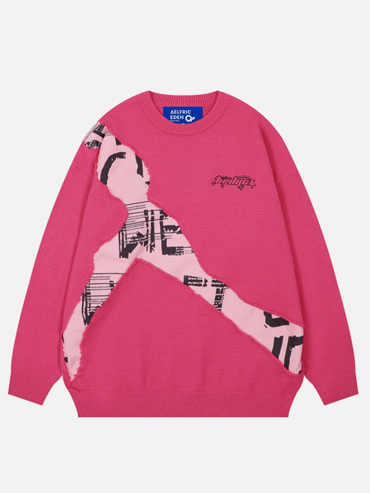 Aelfric Eden Color Blocking Patchwork Sweater sold by Aelfric Eden product image thumbnail 2