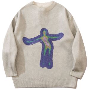 Aelfric Eden Distorted Portrait Graphic Sweater sold by Aelfric Eden