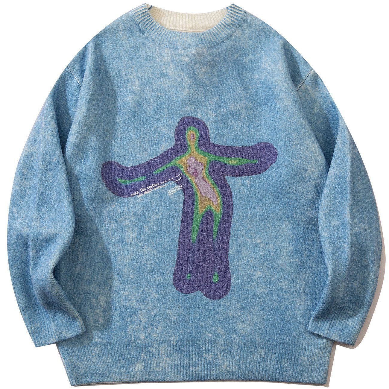 Aelfric Eden Distorted Portrait Graphic Sweater sold by Aelfric Eden