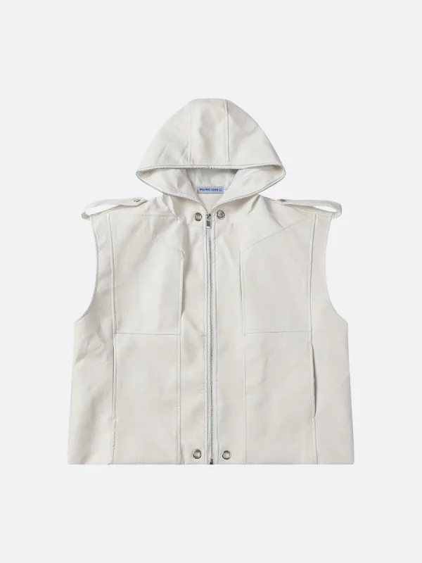 Aelfric Eden Hooded Faux Leather Vest sold by Aelfric Eden
