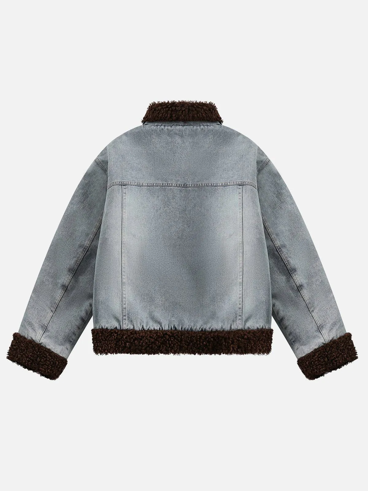 Aelfric Eden Sherpa Detail Washed Denim Jacket sold by Aelfric Eden product image thumbnail 2
