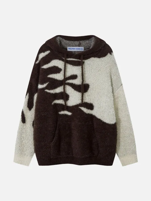 Aelfric Eden Flame Patchwork Knit Hoodie sold by Aelfric Eden