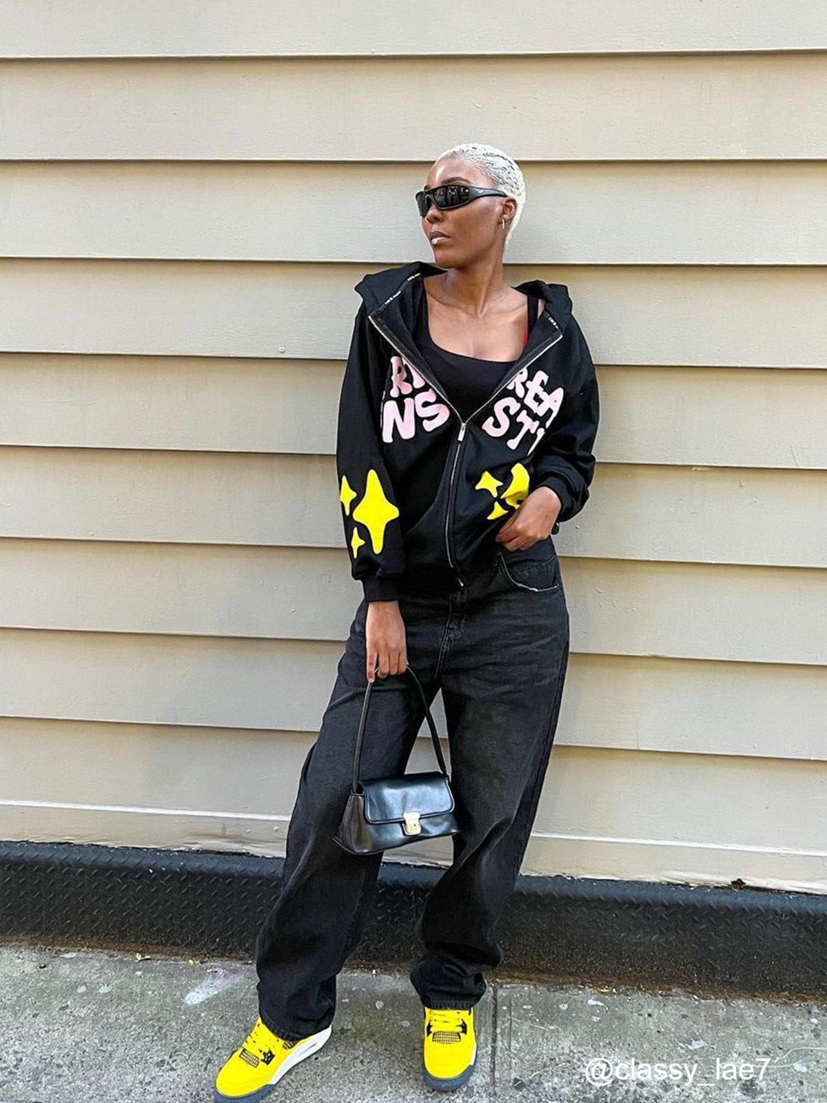 Aelfric Eden Star Letter Foam Print ZIP UP Hoodie sold by Aelfric Eden product image thumbnail 3