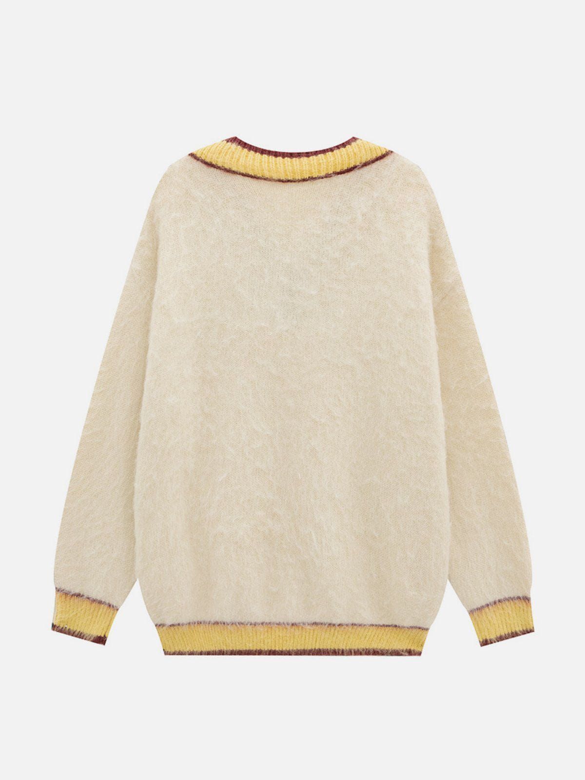 Aelfric Eden V-neck Color Blocking Sweater | Parallel