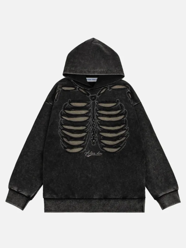 Aelfric Eden Distressed Skeleton Elements Hoodie sold by Aelfric Eden