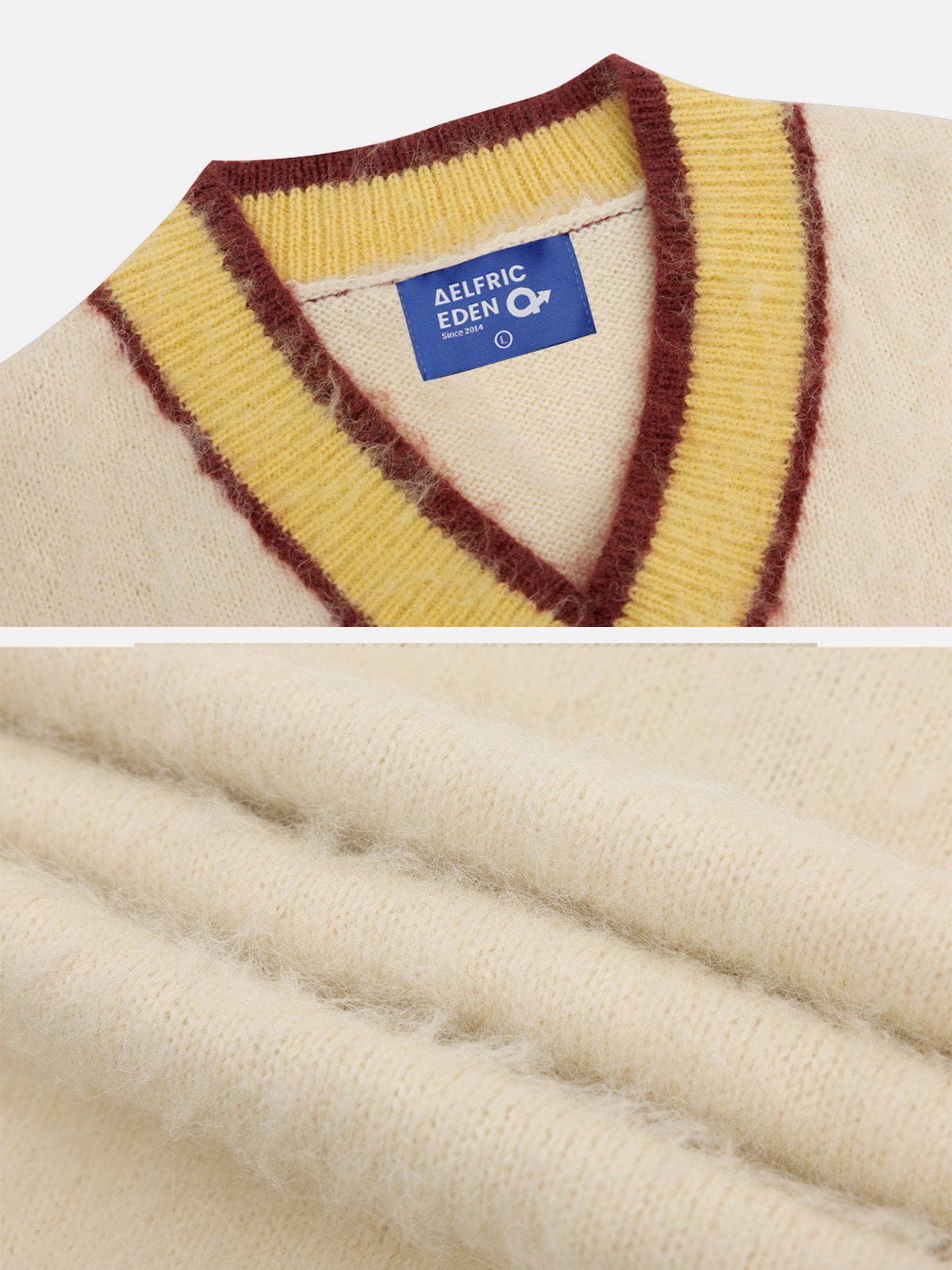 Aelfric Eden V-neck Color Blocking Sweater | Parallel