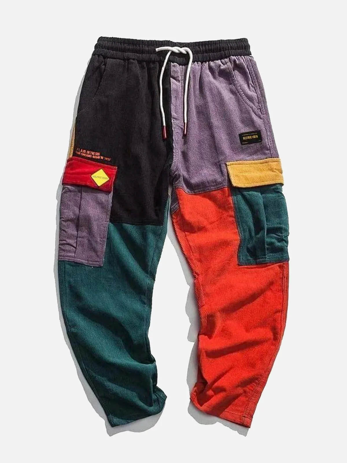 Aelfric Eden "Back to 90's" Patchwork Color Block Corduroy Pants sold by Aelfric Eden