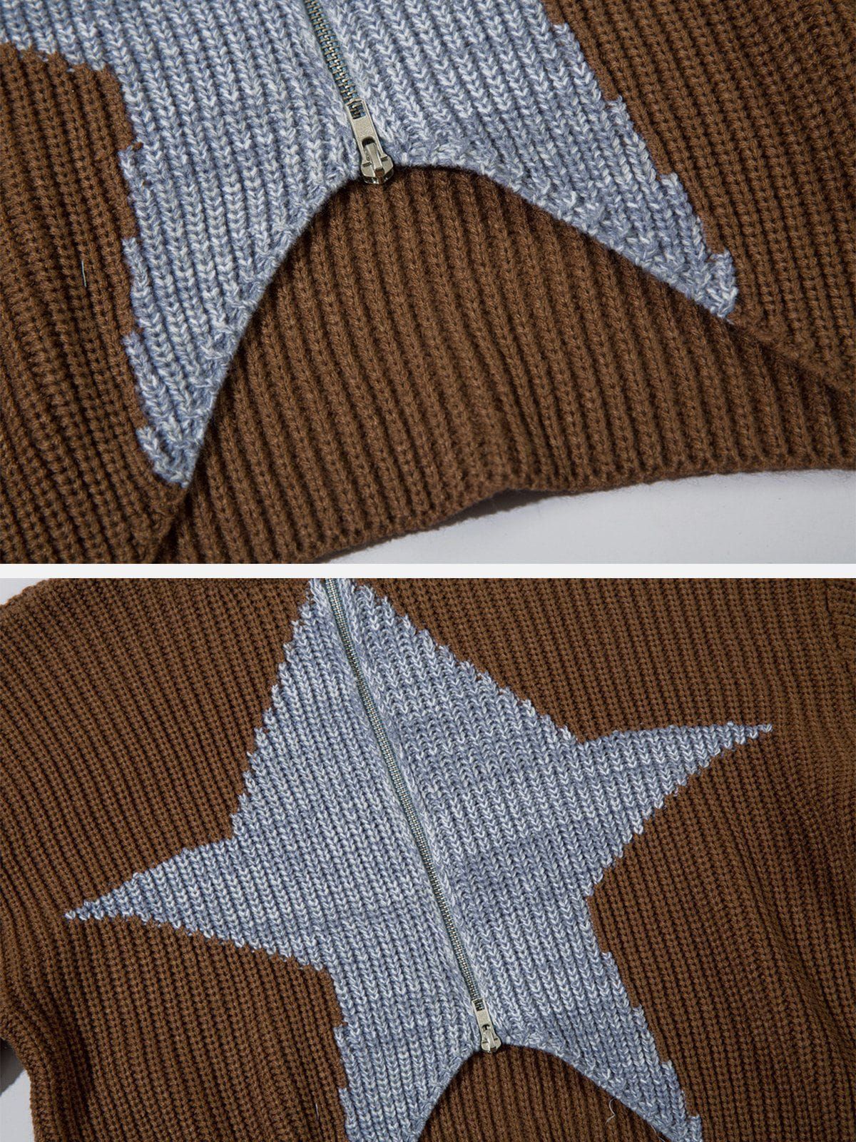 Choker Knitting Star Jacquard Cardigan sold by Aelfric Eden product image thumbnail 4