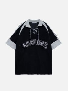 Aelfric Eden Embroidery Baseball Fold-Over Tee sold by Aelfric Eden