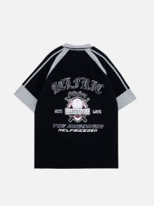Aelfric Eden Embroidery Baseball Fold-Over Tee sold by Aelfric Eden