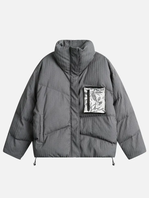 Aelfric Eden Patch Pocket Textured Puffer Jacket sold by Aelfric Eden