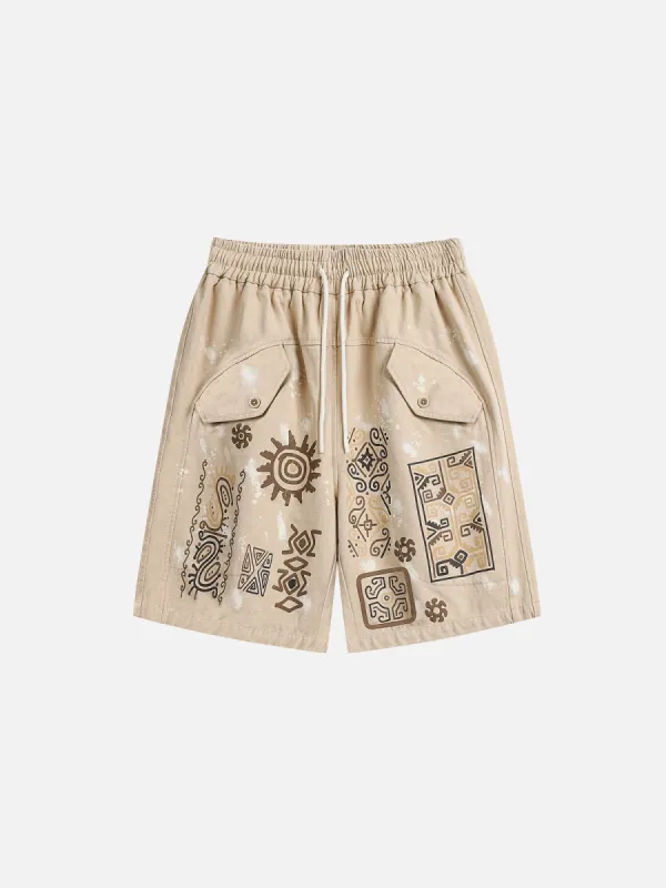 Aelfric Eden Desert Graffiti Print Shorts sold by Aelfric Eden
