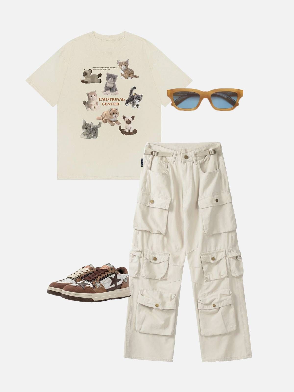 Aelfric Eden Cute Cat Doll Print Tee sold by Aelfric Eden product image thumbnail 5