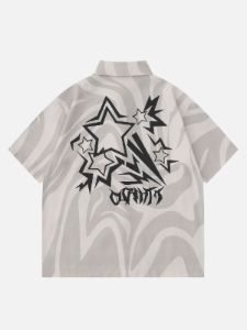 Aelfric Eden Twisted Stripes Cropped Short Sleeve Shirts sold by Aelfric Eden