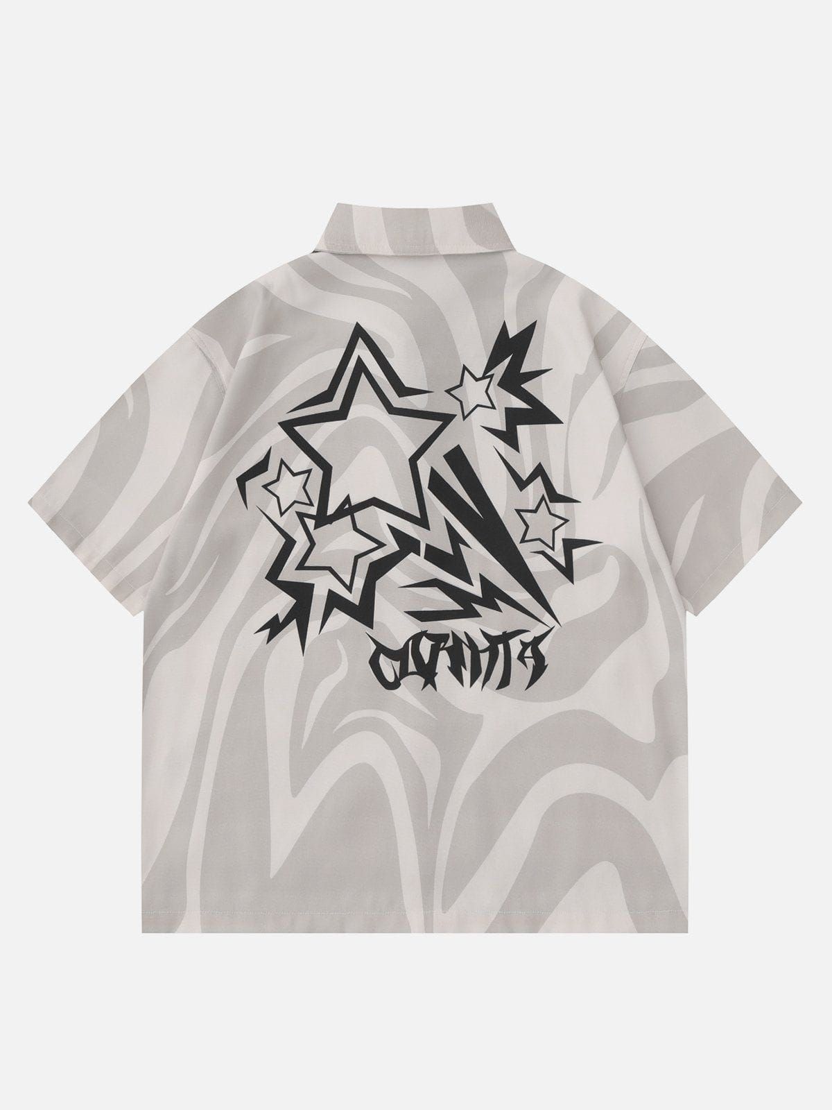 Aelfric Eden Twisted Stripes Cropped Short Sleeve Shirts sold by Aelfric Eden product image thumbnail 2