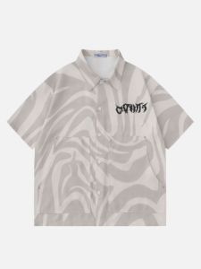 Aelfric Eden Twisted Stripes Cropped Short Sleeve Shirts sold by Aelfric Eden