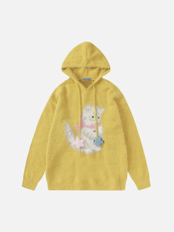 Aelfric Eden Stripe Rabbit Ear Knit Hoodie | Parallel